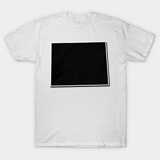 Black Wyoming Outline T-Shirt